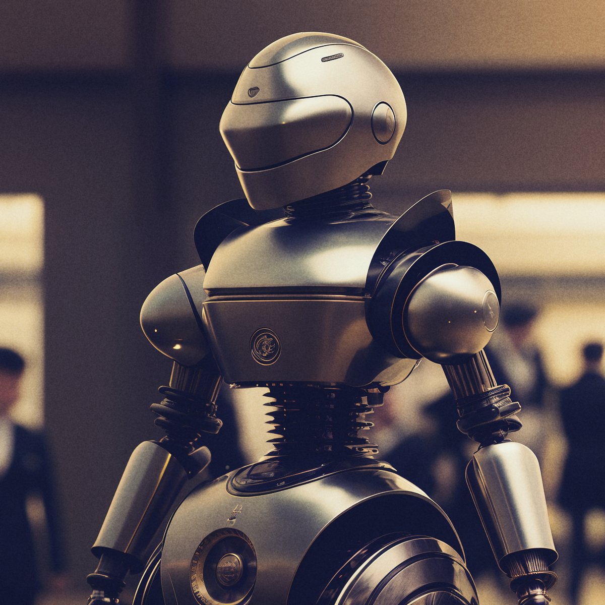 wreckists's tweet photo. Who needs a human butler when you can have a robot butler? 🤖
#robotbutlersrule
#robotbutler
#robotart
#aiart
#aiartcommunity https://t.co/Lr23xy81xT