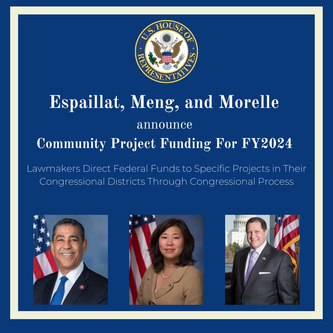 RepEspaillat's tweet photo. Alongside @RepGraceMeng &amp; @RepJoeMorelle, I'm excited to announce that we are now accepting applications for Community Project Funding!

NY state and local governments, and non-profit organizations can now request funding for community betterment projects.
https://t.co/gljRDdaJNY https://t.co/QPqfv1MmDs
