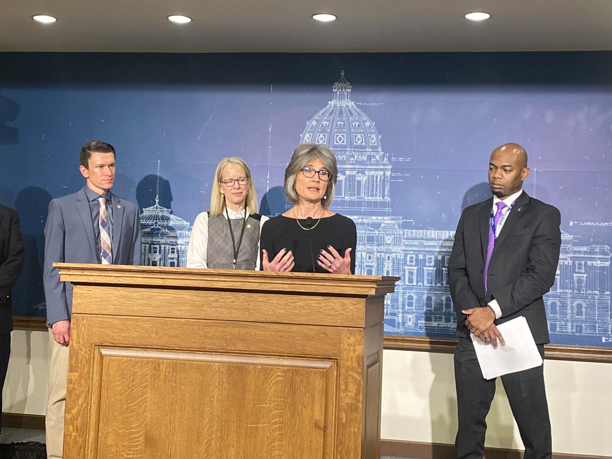 ManilanH's tweet image. Executive Director of @FairVoteMN, @jkmassey, sharing the broad support for the Protect and Defend Democracy Act. The bill has a full list of 35 sponsors in the house. #MNLeg