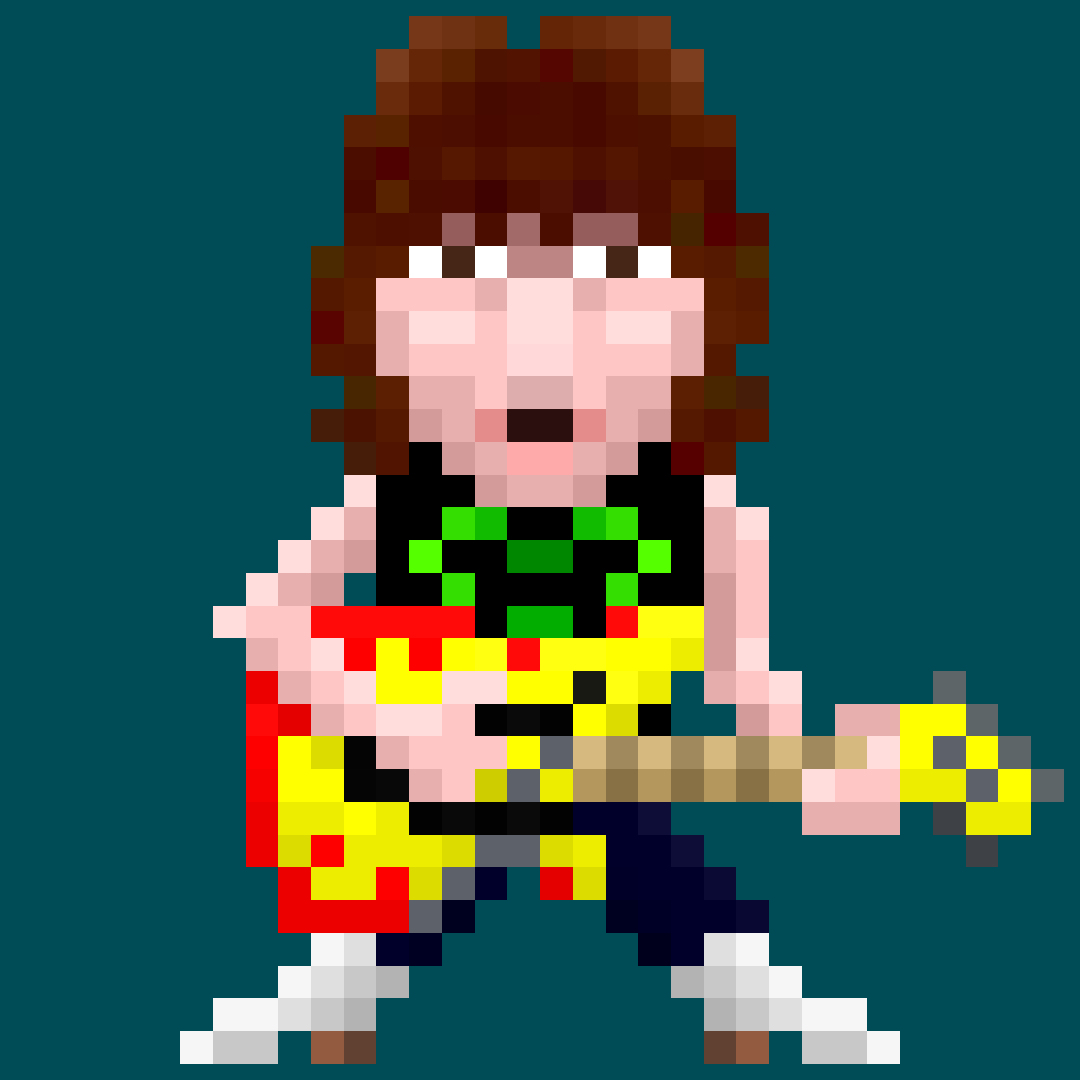 pixelsotes's tweet photo. Happy 39th Anniversary Spinal Tap! #nigeltufnel #thesegotoeleven #pixelsotes #pixelart #sprite https://t.co/q0rQ7Qmaca