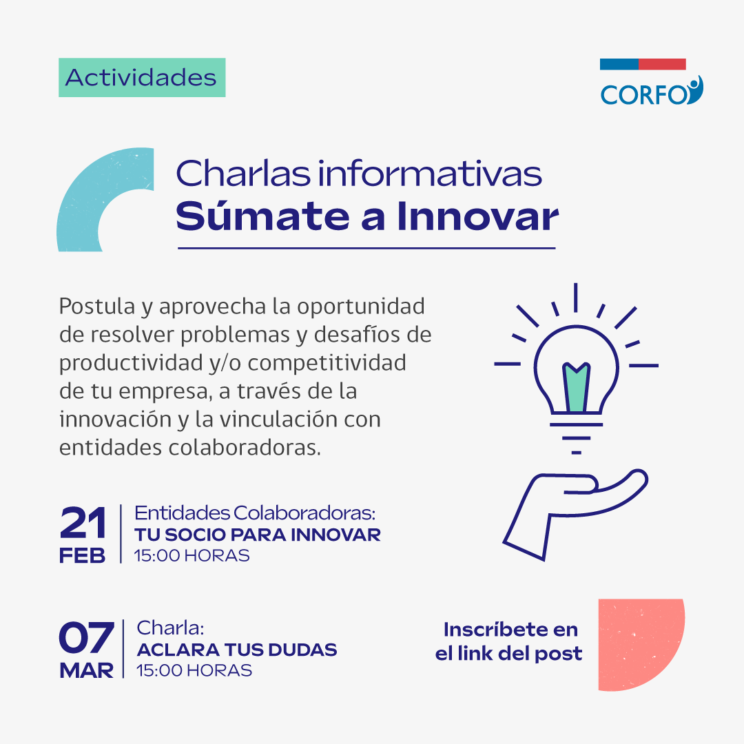 transforma_tur's tweet photo. El próximo 07/03 se realizará la última charla para aclarar dudas sobre la convocatoria de Súmate a Innovar. Inscríbete en https://t.co/Huq3N1P8pP https://t.co/8qhxf66mSg