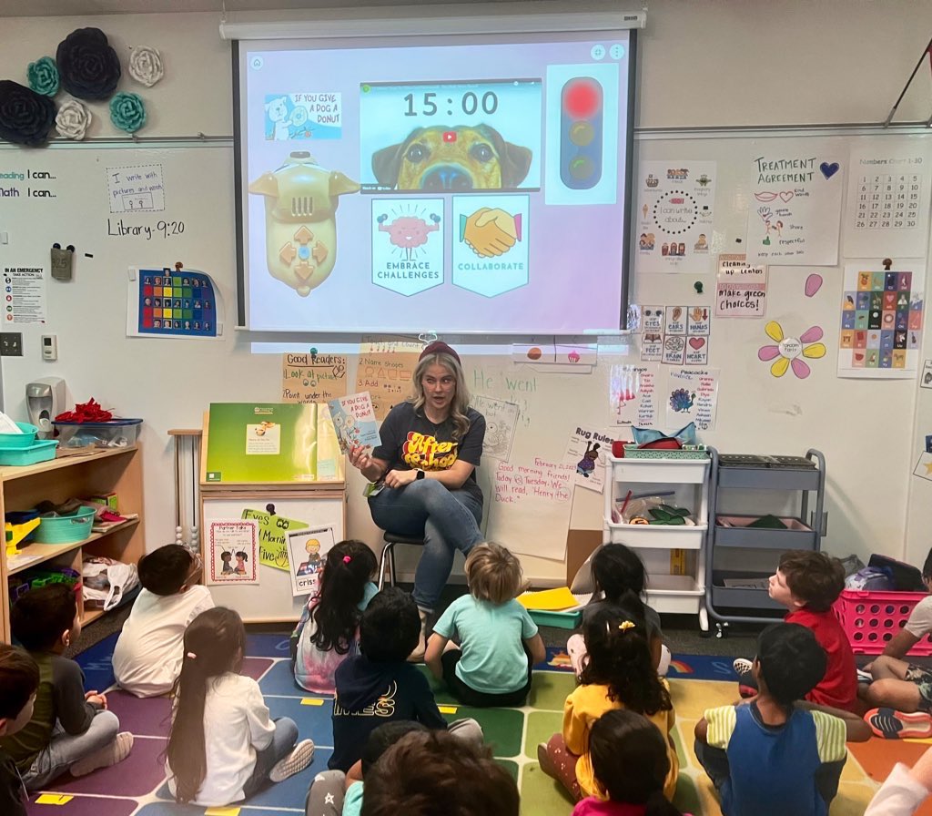 TechItOutTeach's tweet image. Stories and STEM featuring ‘If You Give a Dog a Donut’ and @Ponder_PreK’s class! Students were challenged to code a path for the dog to reach his donut. @miss_holifield @FISD_ECS #FISDmadetoshine #littlescantoo