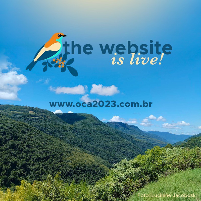 The website for the 2nd Ornithological Congress of the Americas is live! oca2023.com.br.

We'll be posting soon about symposia, plenaries, registration dates, workshops, field trips &amp; more. We look forward to seeing you in August! #iioca #ornithology #science #ecology