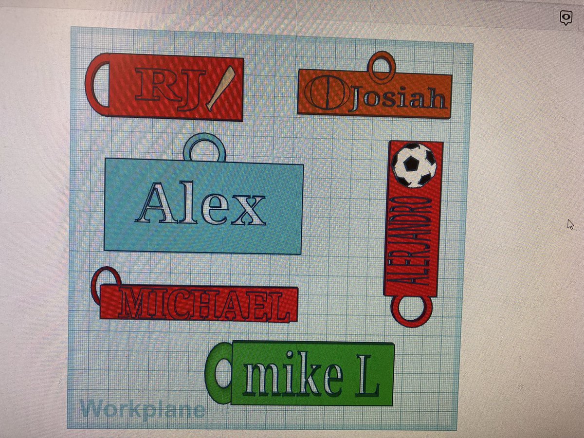 GracefulSTEM's tweet image. First couple of batches of keychains designed by 5th grade Rattlers with @tinkercad   They’re coming out fabulous!  Thanks to @TechCoachFikac for helping me transition to the Dremel!!  #RabaSTEM @NISDSTEMLabs #RabaIgnited