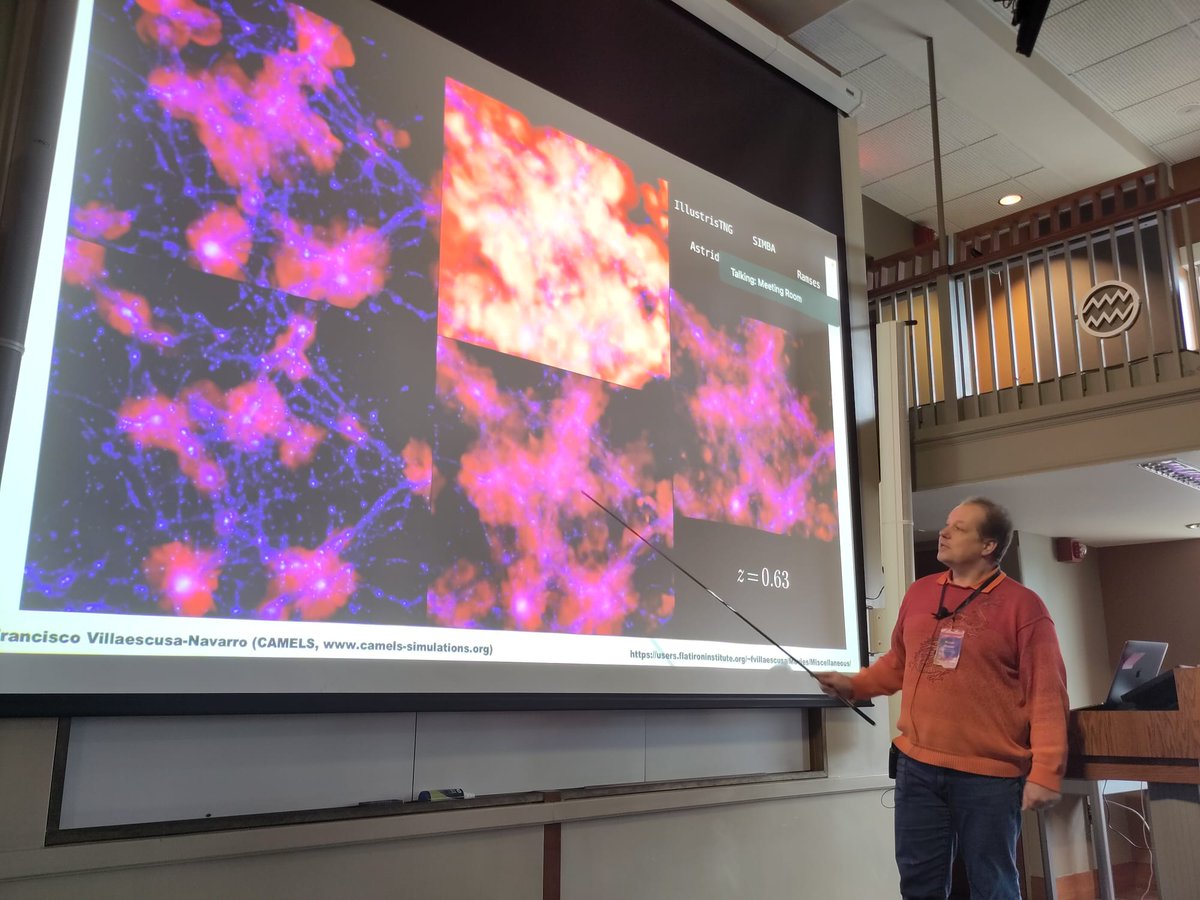 LEMXray's tweet photo. Klaus Dolag, Erwin Lau, and Max Bonamente show comparisons of #cosmologicalsims with #LEMXray measurements of #WHIM, #AGNfeedbac, #Xrayhalo properties, and more! #TNG #Magneticum #Simba #CAMELS #Illustris https://t.co/0czkvldoWV