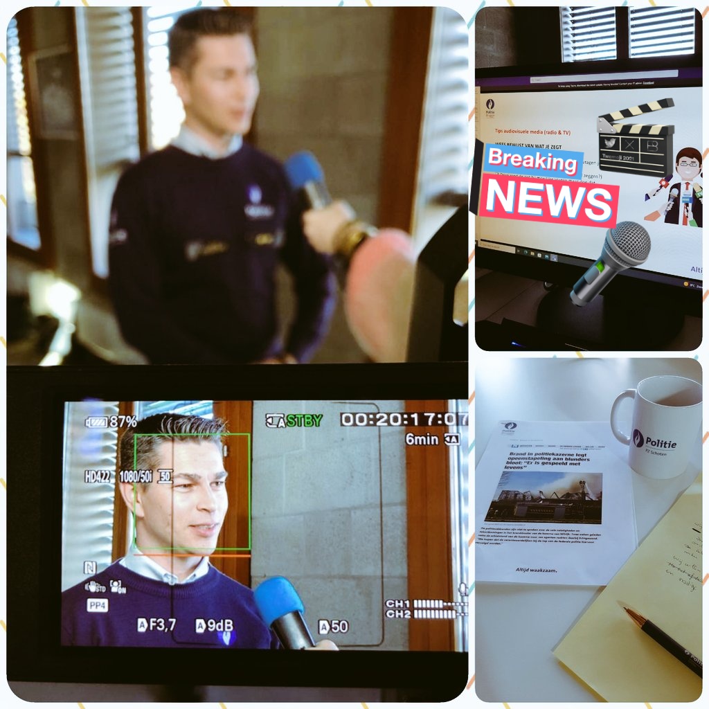 Dank aan de collega's om me vandaag nog eens uit de #comfortzone te trekken. #learningzone #mediatraining #basics