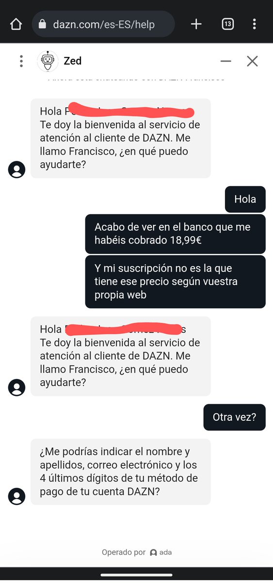 pjgeene's tweet photo. Hola @DAZN_ES @DAZN_ES_Help, me podéis explicar esta conversación, por favor? No me termina de quedar claro. Gracias!! https://t.co/zdj9jRhiZD