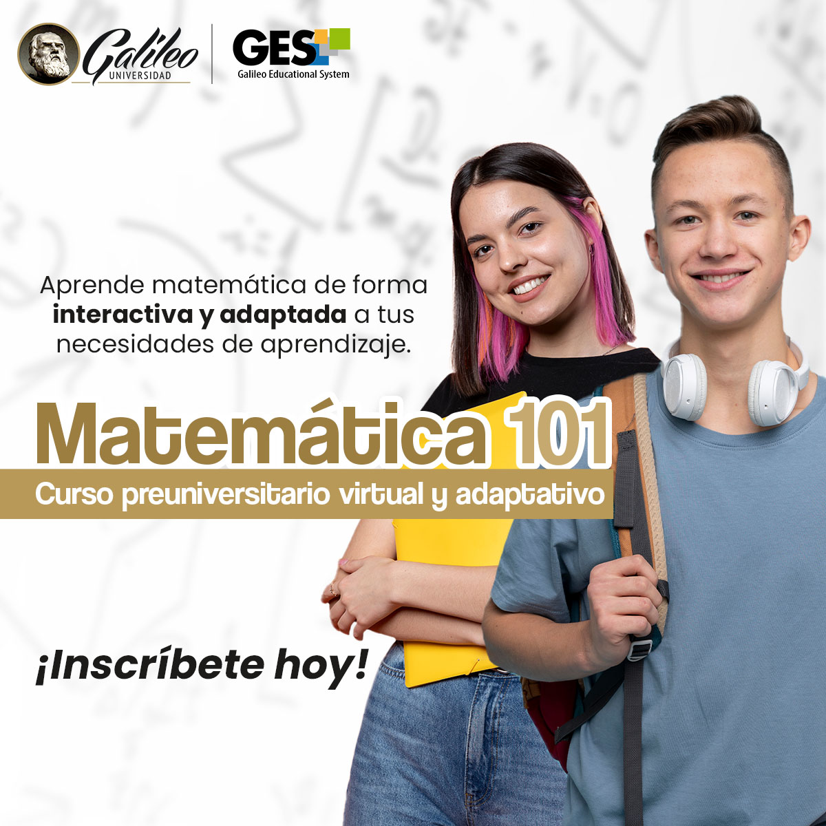 Con el curso preuniversitario Matemática 101, tendrás la oportunidad de reforzar y nivelar tus competencias en las áreas de:
👉aritmética
👉álgebra
👉trigonometría

⚡Regístrate aquí: galileo.edu/page/curso-mat…

❗Cupo limitado
🔝 Para público general