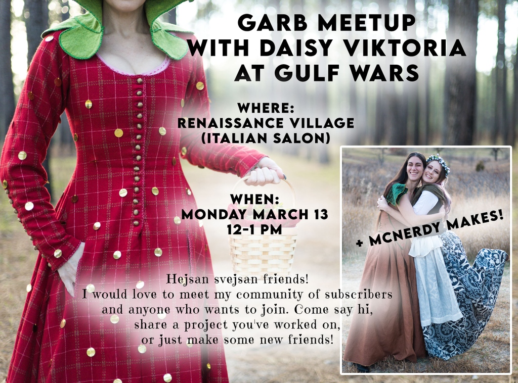 Garb Meetup with Daisy Viktoria at Gulf Wars
⁠
#gulfwars #gulfwars2023 #mysca #societyforcreativeanachronism #artsandsciences #gulfwarsxxxi #gulfwars31