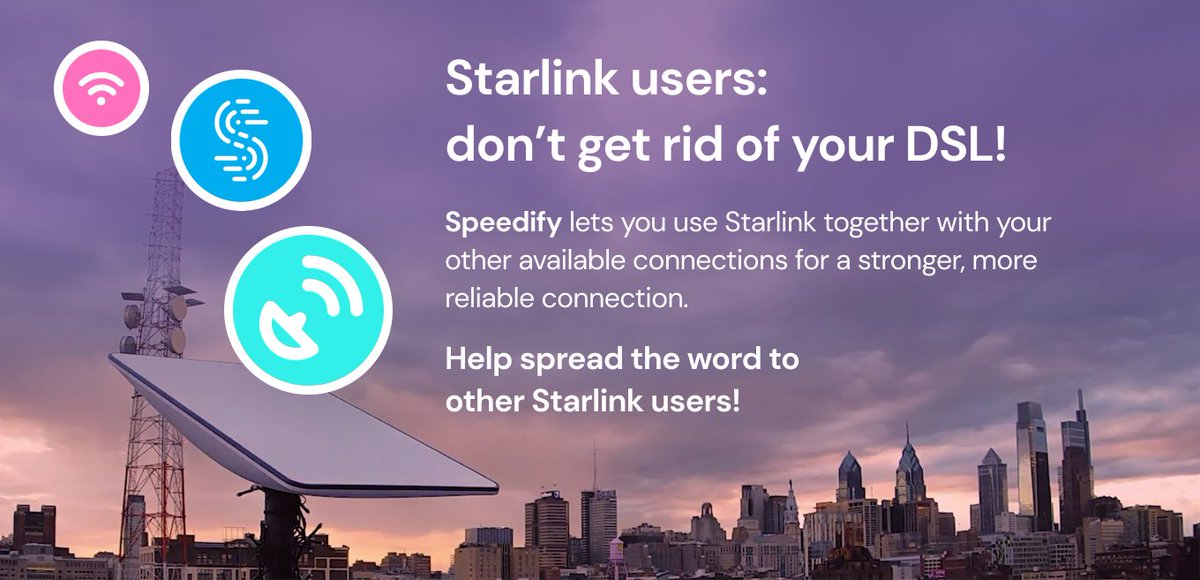 speedify's tweet photo. We're testing #Speedify with #Starlink non-stop on our newly renamed @Twitch so we could learn more & make even more improvements to the #SpeedifyApp!
Watch our 24/7 stream& see how Stalrink works with us: https://t.co/sjyUkyZaqm
And tell other @SpaceXStarlink users too! https://t.co/vrZ63ajtAm