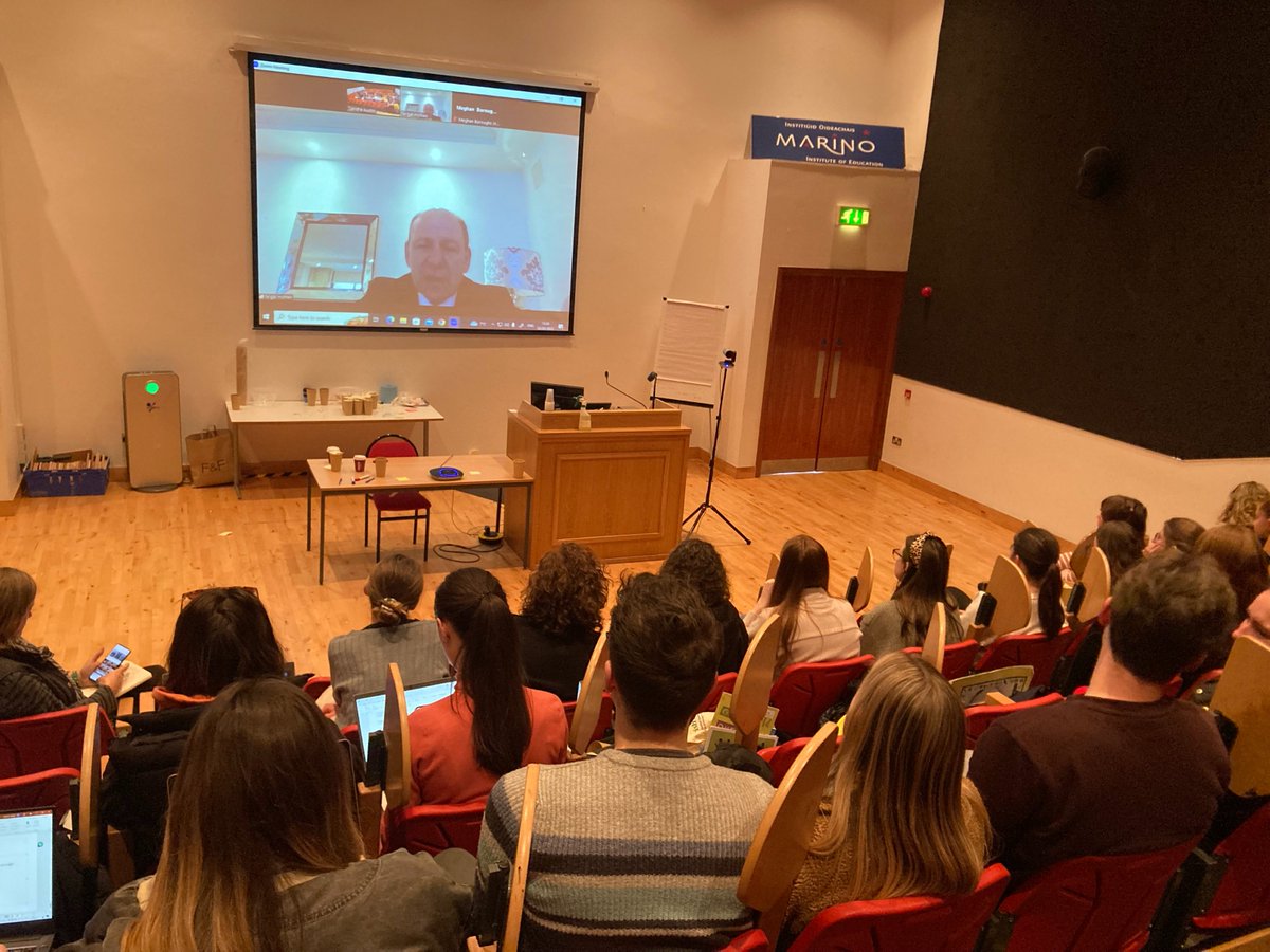 IrelandAmbUN's tweet photo. A pleasure to speak with students at the Marino Institute of Education today as part of the #MIEGreenWeek.
Great questions from a bright group of teachers in training! It's important that we bring the #SDGs into the classroom & involve young people in achieving the global goals. https://t.co/tR94L7m5Rj