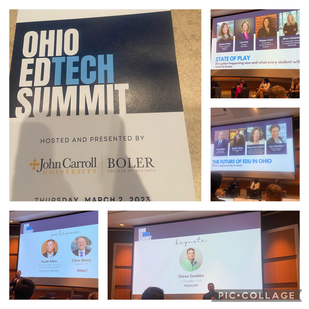 MCCTC's tweet image. Members of our admin team had the opportunity to attend the #ohioedtech summit #ohiox today @JohnCarroll University - Boler College of Business on the future of education focusing on technology. We are always learning new ways to grow! @MaraBanfield @PrincipalZ