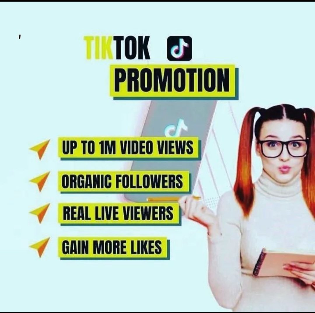 Up to 1 Million Video Views Organic Followers Real Live Viewing Gain More Like Gain More Comments Contact me now if you need a Tiktok promotion, I work in a original way. Life time grantee 100% organically promotion Return If countries need, order now without delay, Thank you.