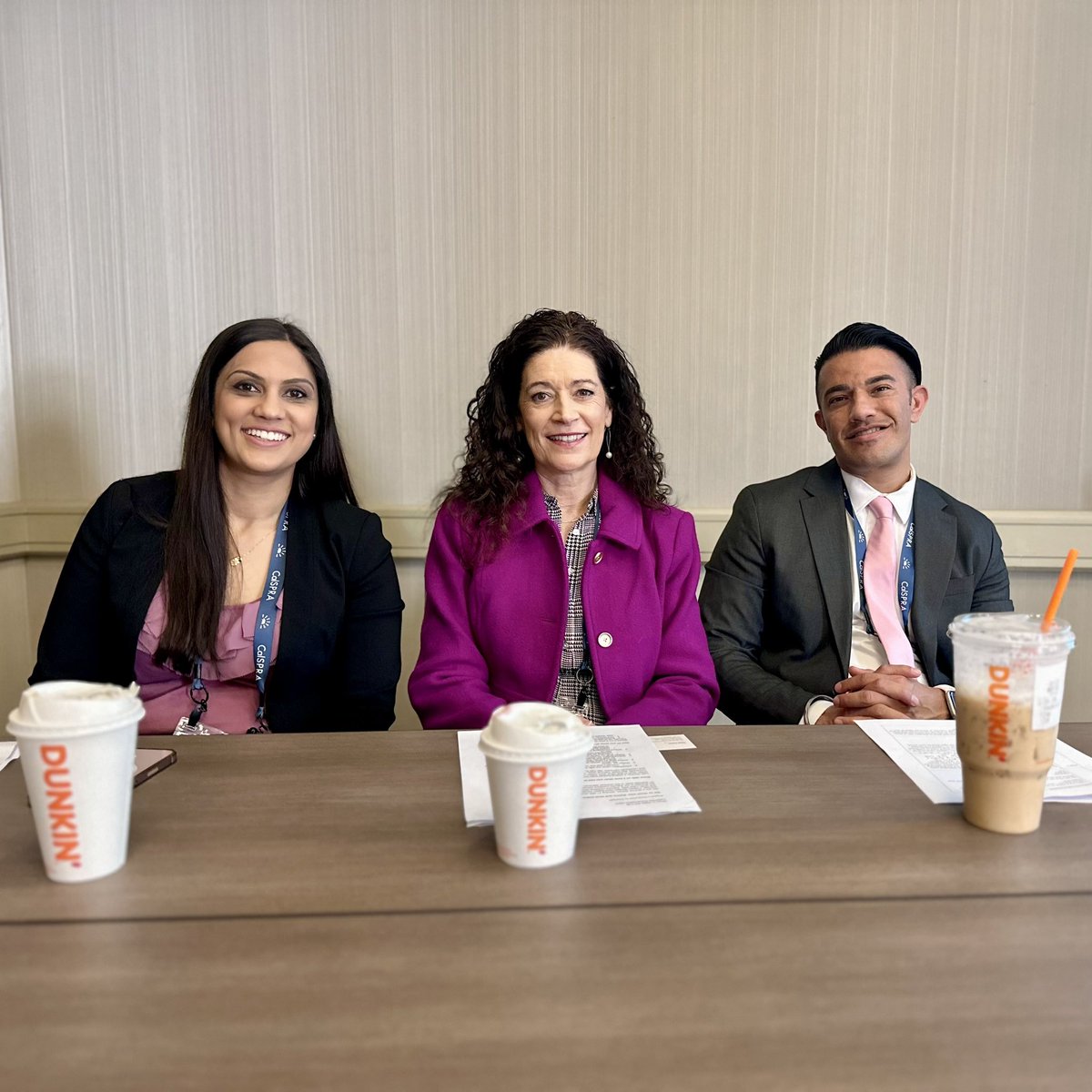 sundeepdosanjh's tweet photo. When you’re hosting a @CalSPRA panel and end up becoming an unofficial @dunkindonuts #ad ! https://t.co/KiJ4lpvw5d