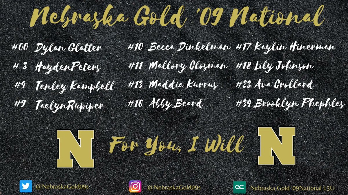 NebraskaGold09s's tweet photo. 2023 Spring/Summer
Schedule &amp; Roster
🥎♥️🥎♥️🥎♥️
#ForYouIWill
#GoldDNA https://t.co/71JWinQHhU