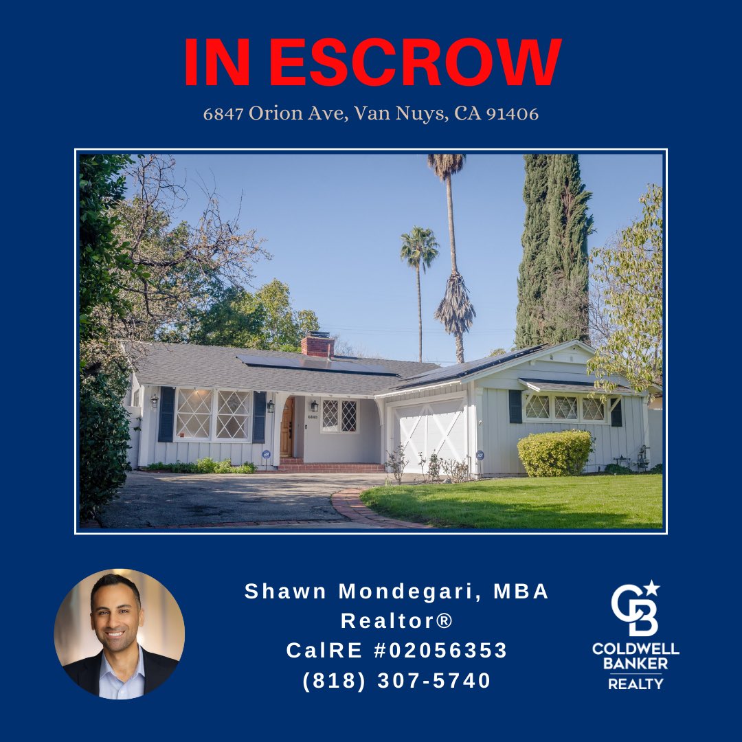 EstatesByShawn's tweet photo. In Escrow

#multipleoffers #offeraccepted #coldwellbanker #losangelesrealestate #forsale #realestateagent #buysellinvest #estatesbyshawn #homesforsale #realtor #losangeleshomes https://t.co/B3HdS2b2dL