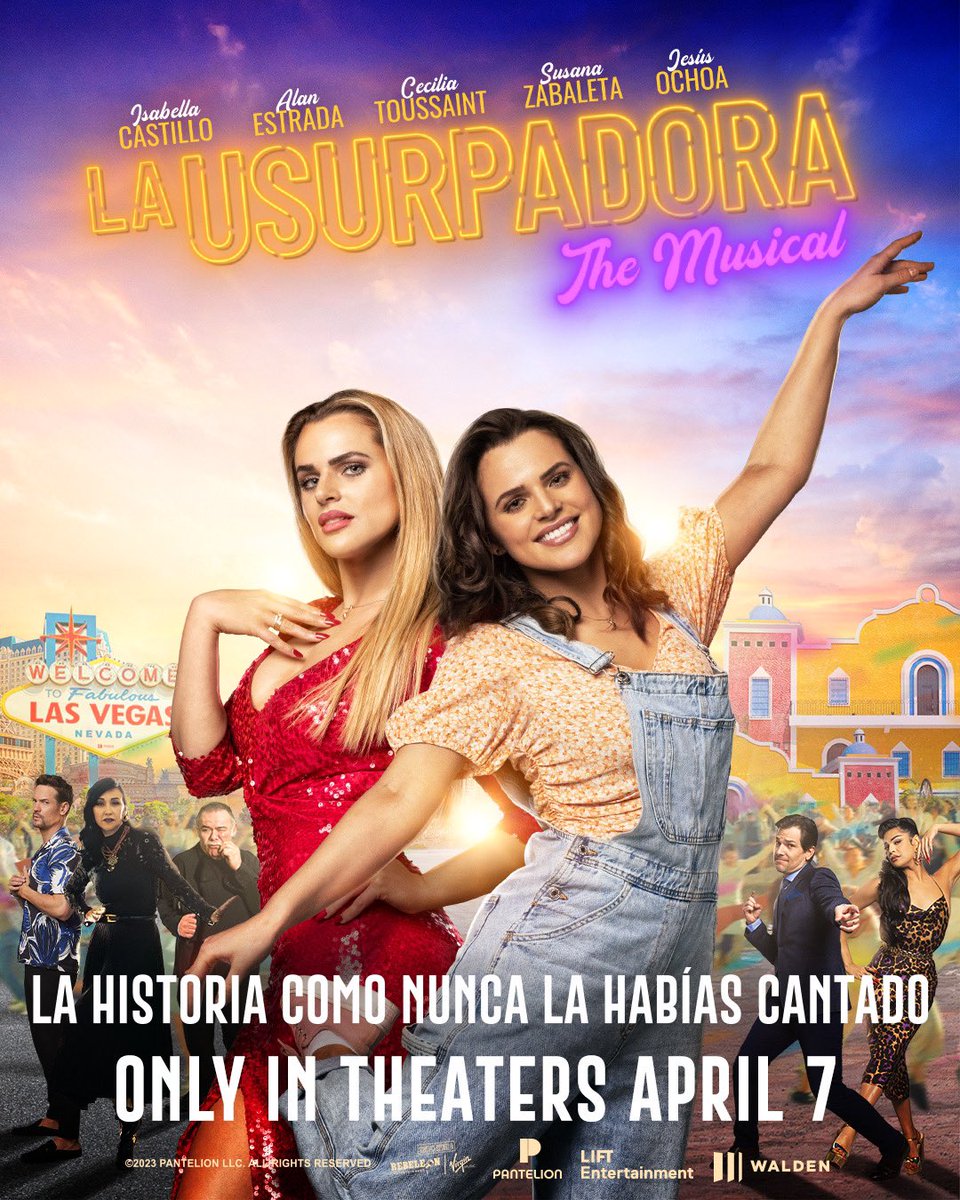UsurpadoraMusic's tweet photo. La Usurpadora the Musical protagonizada por #IsabellaCastillo y #AlanEstrada se estrena en los cines de Estados Unidos el 7 de abril. 💃🏽🕺🏾
Marca la fecha en tu calendario porque no querrás perderte este musical. 🤩 #LaUsurpadoraTheMusical https://t.co/13JyILvj4c