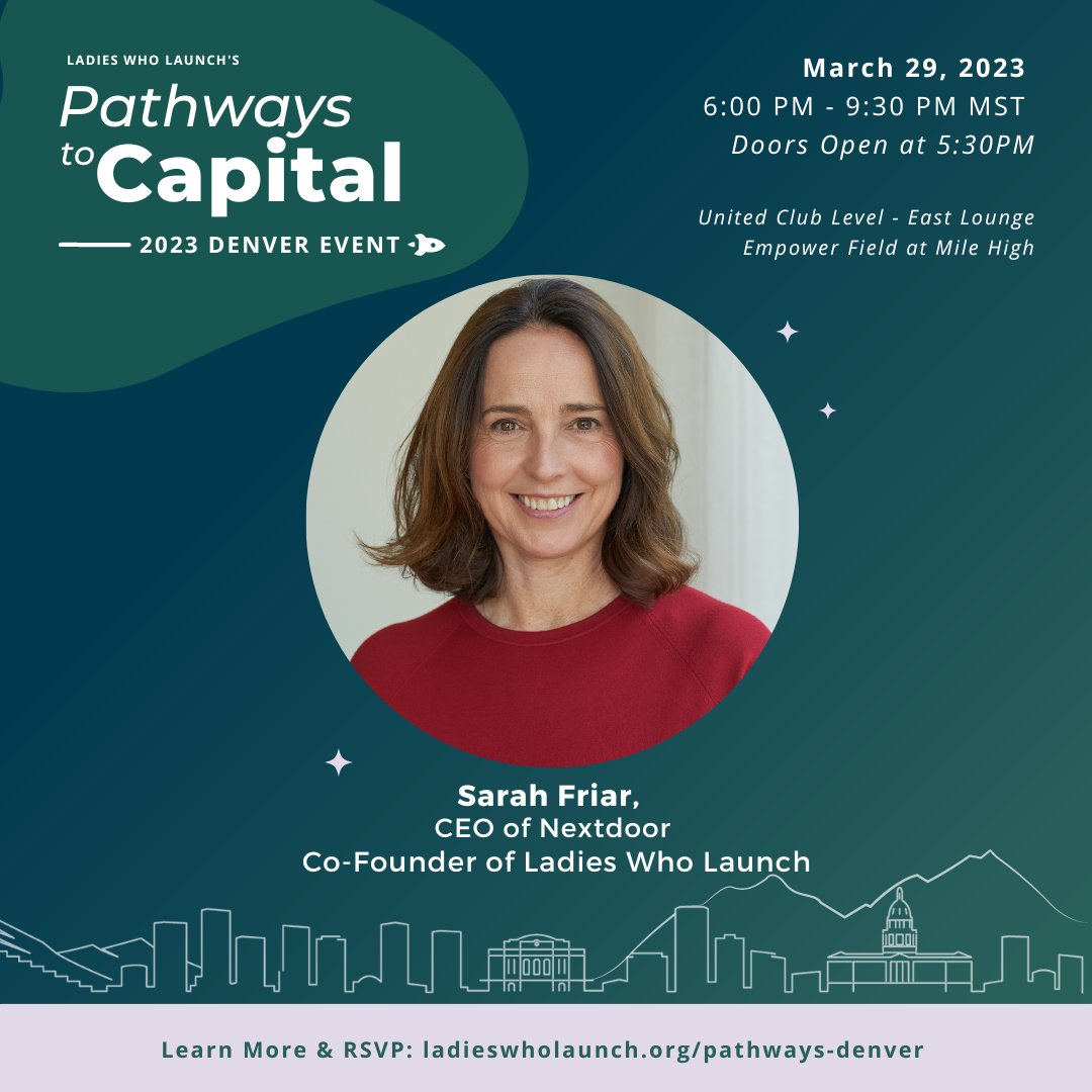 LWLGlobal's tweet photo. .@thefriley founded Ladies Who Launch to support women and non-binary small business owners and help them overcome challenges, including accessing capital! At #PathwaysDenver, she'll help entrepreneurs learn about resources in their community. https://t.co/HwY3hkpkC0 https://t.co/AeeYH674WX