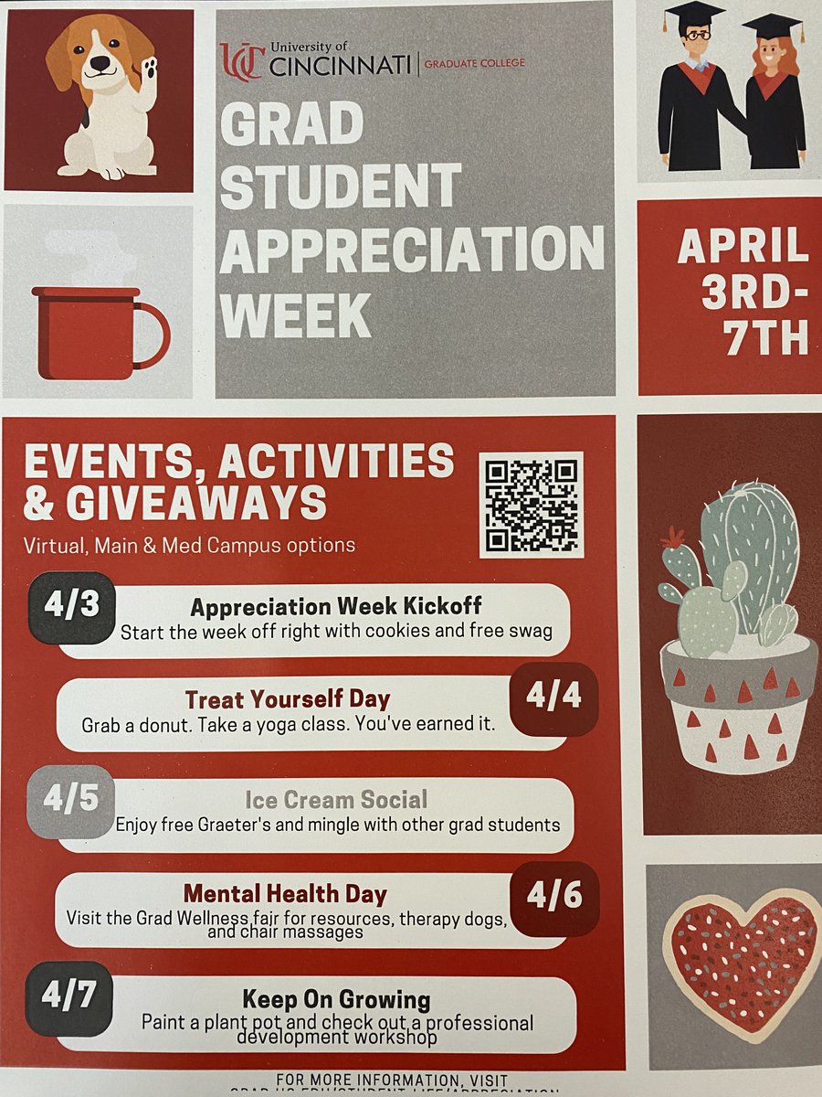 wardrm1's tweet photo. So excited to celebrate the amazing UC graduate students! My personal goal is to get @Prez_Pinto and @UCProvost to wear an I ♥️Graduate Students pin for graduate student appreciation week.

Small ways we can say thank you to our grad students. 

#NextLivesHere #GradStudentSuccess https://t.co/7Ay92cM4oE