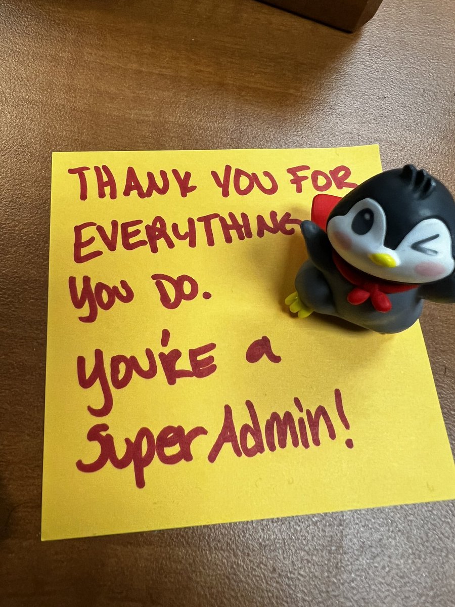 Super thankful for whoever left this in my office for me. It was a great little pick-me-up, and a good reminder that I need to lift up my people this time of year! <a href="/ShannonSButler/">Shannon Butler</a> <a href="/csmithcopeland/">Courtney Smith-Copeland</a> @yhs_falcons