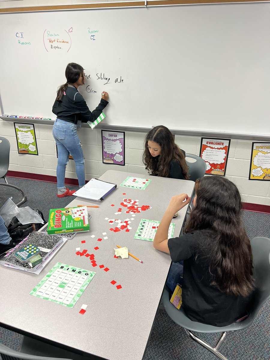 wegener89's tweet photo. Learning can be fun and engaging!!  One kid has all the sight words and is making complex sentences. The other two are playing bingo with the sight words they have!  Getting ready for Bingo Night tonight @HopperMS. Make learning fun!! https://t.co/FheEbINt87