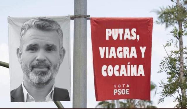 Ya están colocando las banderolas por Ricardo Soriano para las elecciones #Marbella #TitoBerni #ElMediador