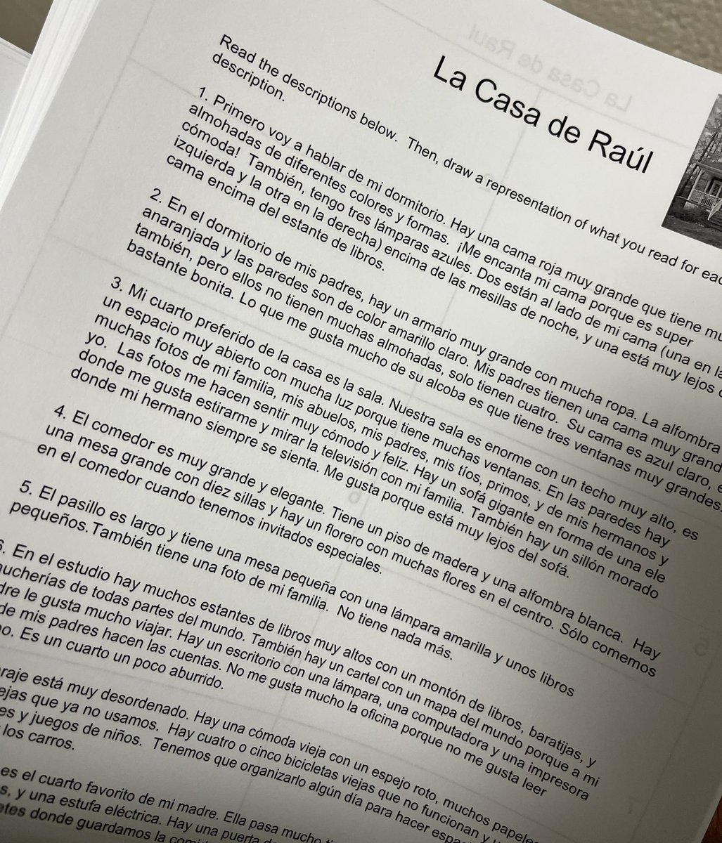 Great sub lesson- ChatGPT generates descriptions of a house and kids draw it!  #langchat