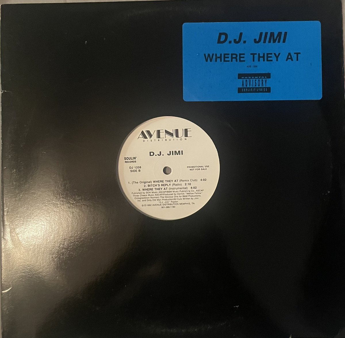 YOUNGRELLBLUES's tweet photo. New addition to the collection DJ Jimi @OfficialDJjimi where They At promo copy￼￼ very good-Near mint condition. One of the first creators of New Orleans bounce music￼￼ along with MC T. TUCKER https://t.co/8n4Nh0cBgq