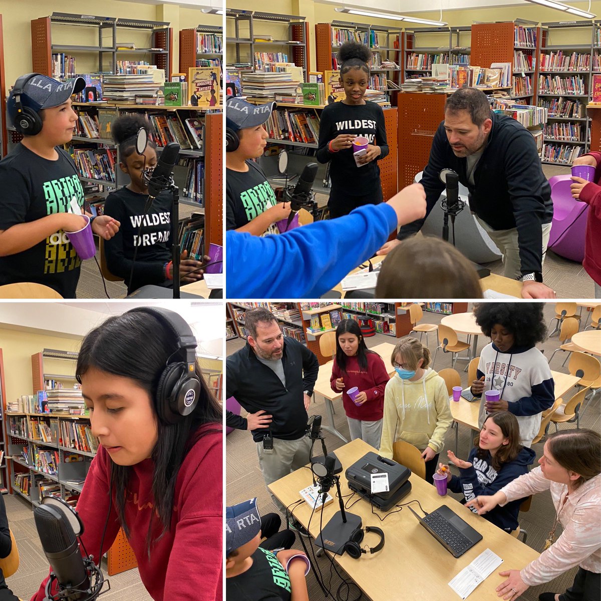Pure excitement at Genius Bar today! Our new podcasting equipment is set up &amp; the kids had so much fun putting it together &amp; trying it out with <a href="/jessenunespe/">Jesse Nunes</a> <a href="/TeachBacon/">Allison Bacon</a> &amp; I are so proud of this crew who can’t wait to share their voices with <a href="/OssiningSchools/">Ossining UFSD</a>! <a href="/OssDOT/">Mike Hanna</a> <a href="/MrCharvet/">Louie Charvet</a>