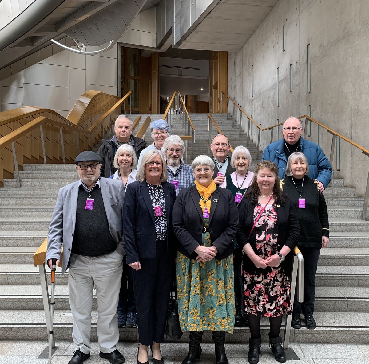 It was a real treat today to visit & tour round the #ScottishParliament for #FMQs, thanks to #KennethGibsonMSP, @gracehutchis0n & @CWilso57.  Good too to catch up with some friends from Arran. Was feeling envious of the ability of the Presiding Officer to see all in the chamber!