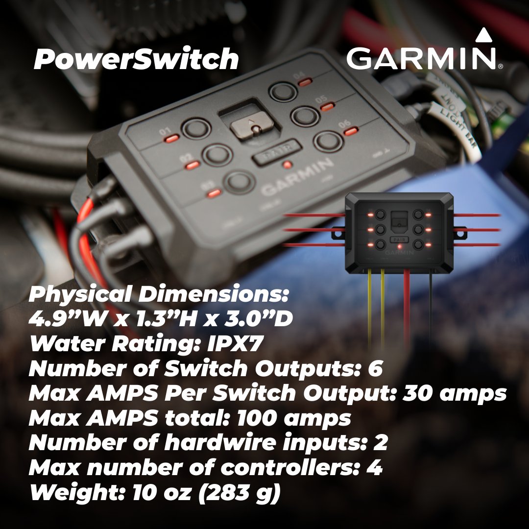 SportsandGadget's tweet image. Garmin PowerSwitch, Compact Digital Switch Box, Controls 12V Accessories, Requires Compatible Smartphone or Garmin Navigator, 010-02466-00

To buy: sports-and-gadgets.com/collections/ga…

#garmin #garminpowerswitch #switchbox #garminnavigetor #Sportsandgadgets #Smartoutdoors #wearable4u