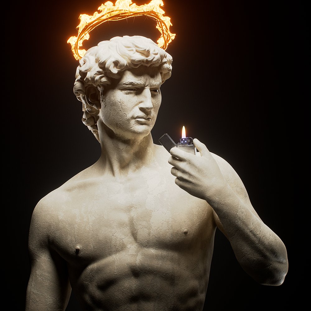 🗿 I'd rather extinguish the fire in hell and burn heaven....... 👀

🗿 Whitelists available into our Discord (Link in Bio)

#NFT #NFTart #BreakingDavid