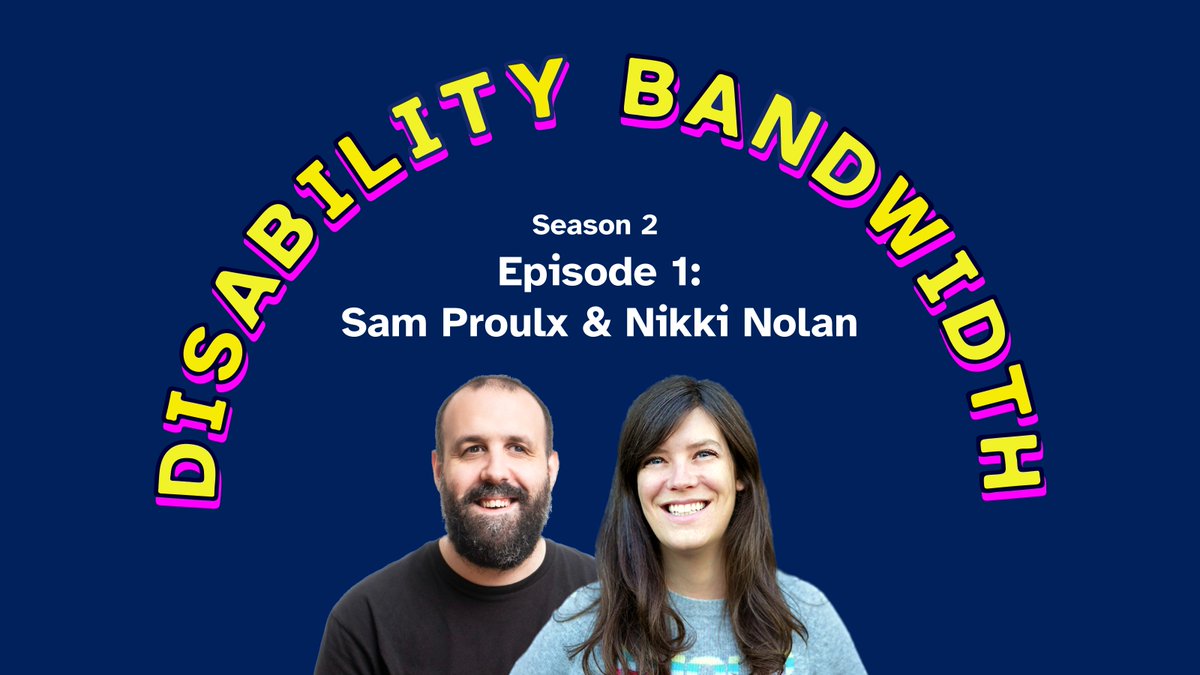 <a href="/disability_band/">disabilitybandwidth</a> is back for Season 2! Hosts <a href="/fastfinge/">Samuel Proulx</a> and <a href="/thenikkinolan/">Nikki Nolan, MFA</a> kick off the season with Episode 1. Hear their learnings from the season and what’s in store. They also experiment with AI and have an interesting discovery. disabilitybandwidth.com/s2-episode-1-s…