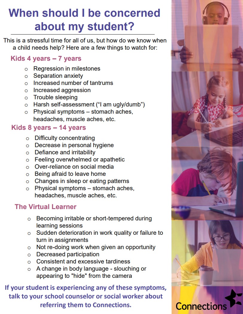 ProjectHarmony2's tweet photo. It’s #WordsMatterWeek and Connections wants to remind you that while words may not cause physical harm, they can cause emotional pain. If you are a caregiver or teacher, how do you know when a child needs help? Connections created a guide on what to watch out for. https://t.co/42TB7eqKIA
