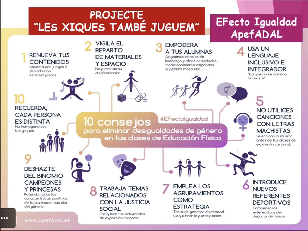 JosepLl_Segura's tweet image. Ja en marxa la formació:
“La igualtat i la inclusió en una Educació Física de qualitat, de vida i per a la vida: propostes didàctiques i aplicació pràctica”.
Iniciatives competencials com “Les xiques també juguem” de la ma de @monicachanzapay a l’@IES_Serra_dIrta 🤸🏼‍♀️🫶🏽
#edufis #8M