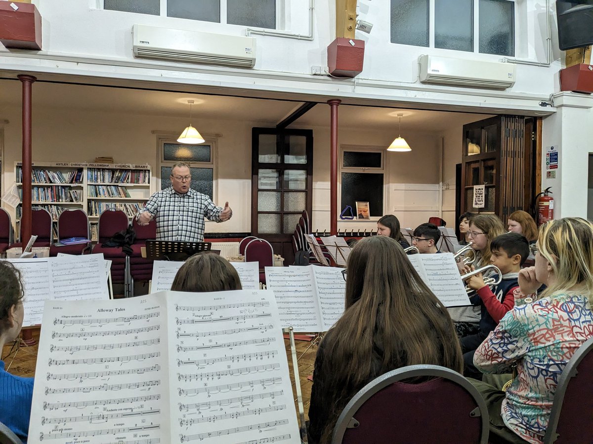 Huge thank you to Mark Peacock for coming down tonight to work with us! The band are working really hard preparing for the National Youth Brass Band Championships.