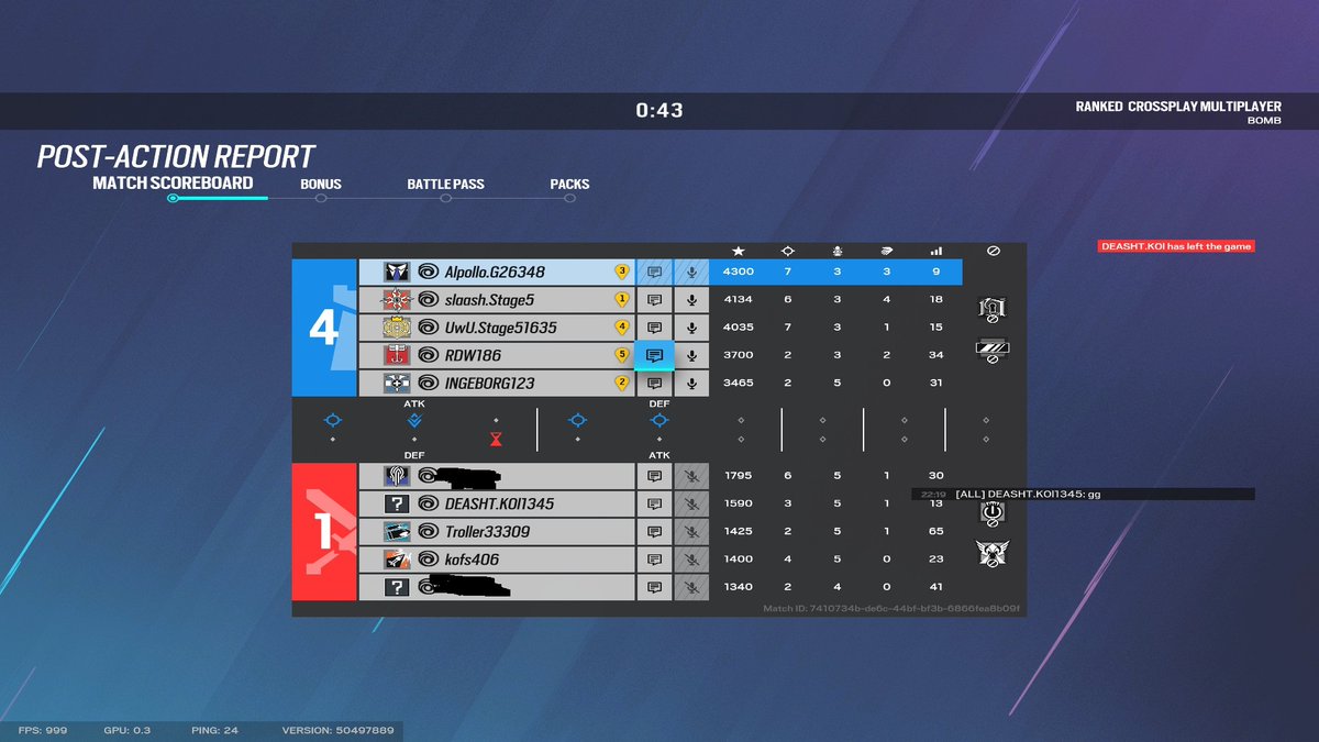 kRISPY / <a href="/iAlpollo/">Alpollo | Danny</a> / <a href="/slaash_r6/">Felix | slaash</a>  &gt; Champ Top 10