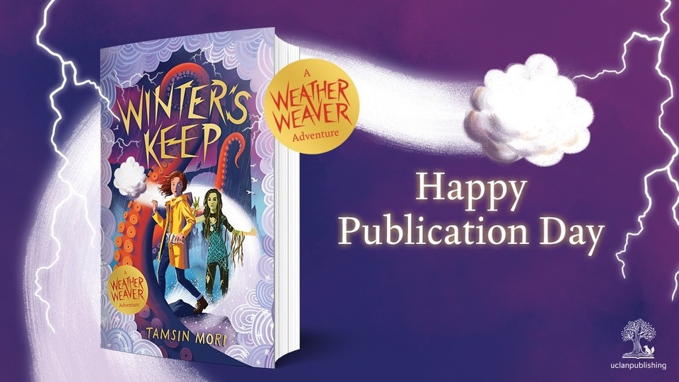 Happy Publication Day  @tamsinmori!⁠
⁠
The final book in the Weather Weaver series is out today ☁️⛈️🌈⚡️⁠

Order now: bit.ly/3wgOaXU
⁠
The beautiful cover is by @daviddeanillustration⁠
⁠
#WintersKeep #WeatherWeaver #AGatheringStorm