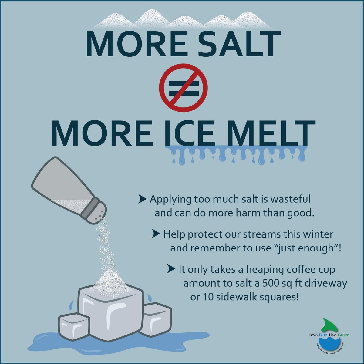 DuPageSWM's tweet photo. Although it’s starting to feel like spring, winter is not done with us yet! Remember to salt smart! https://t.co/z0Qdu9gJ76