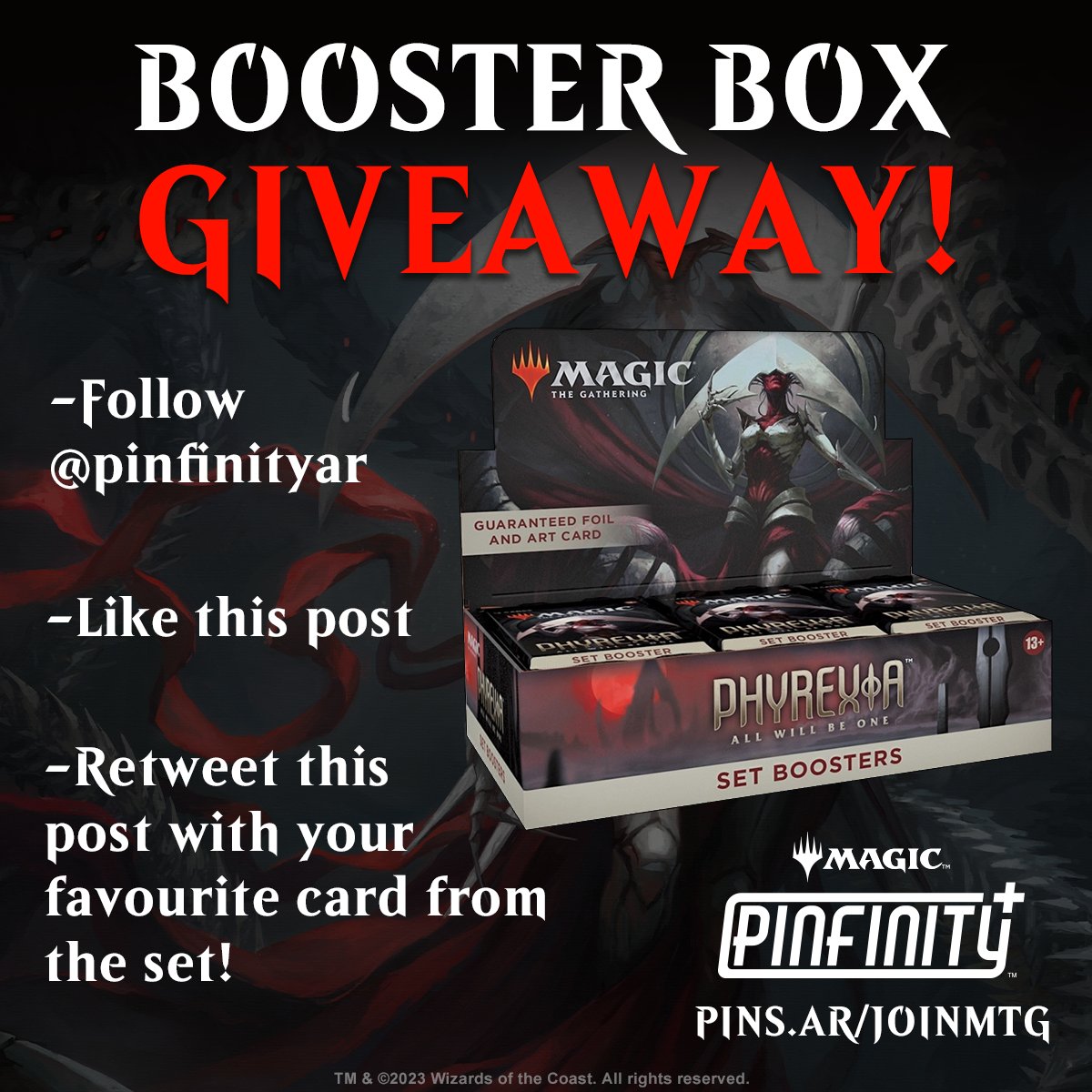 DON'T MISS OUT! You've got two days left to get in on this Phyrexia: All Will Be One Booster Giveaway!

gleam.io/u9Teg/win-a-bo…