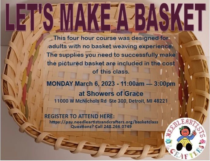 andreagfields's tweet image. Follow the following link to our website for more details and to register...
pay.needleartistsandcrafters.org/basketclass