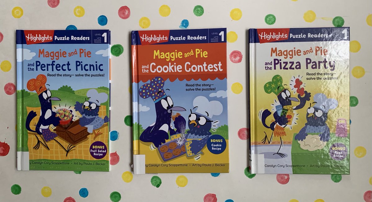 angeladegroot8's tweet photo. Yay! My library has ALL copies of Maggie and Pie Puzzle Readers by @CScoppettone @paulajbecker
They are fun and funny! Beginner readers are going to LOVE them. @HighlightsFound
#reading
#kidlit
#beginnerreaders https://t.co/mGt4yEuPti