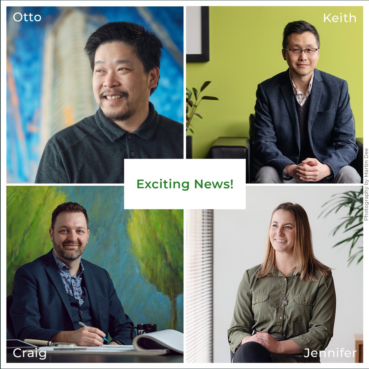 dys architecture is expanding our Management Team!
We are pleased to announce the promotion of four talented individuals: Otto Cheng (Senior Associate), Keith Yeung (Associate), Jennifer Boyle (Associate), and Craig Rogers (Associate). dysarchitecture.com/news/
