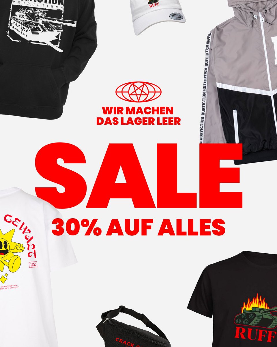 RUFF SALE - 30% AUF ALLES

Unser Shop zieht um. Und wir machen das Lager leer! Alle Artikel und viele Restposten sind 30% reduziert. Also keine Zeit verlieren und nochmal schnell zuschlagen. Der Sale ist bereits gestartet auf ruffiction.de