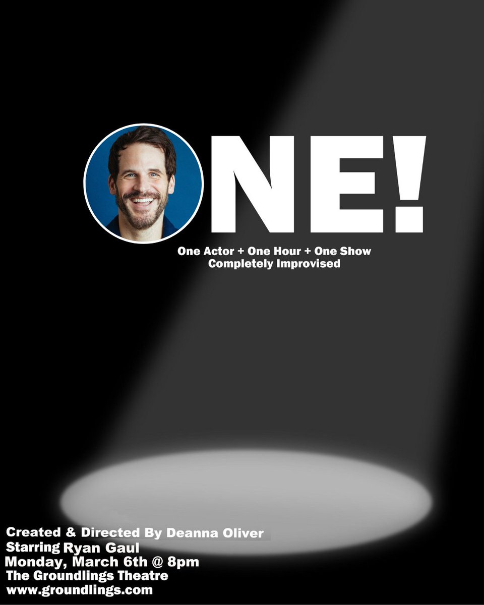 groundlings's tweet photo. Don't miss #RyanGaul in ONE! 
Grab your tickets here:
https://t.co/wZG45zNMXi https://t.co/sQXfZ07Ioz