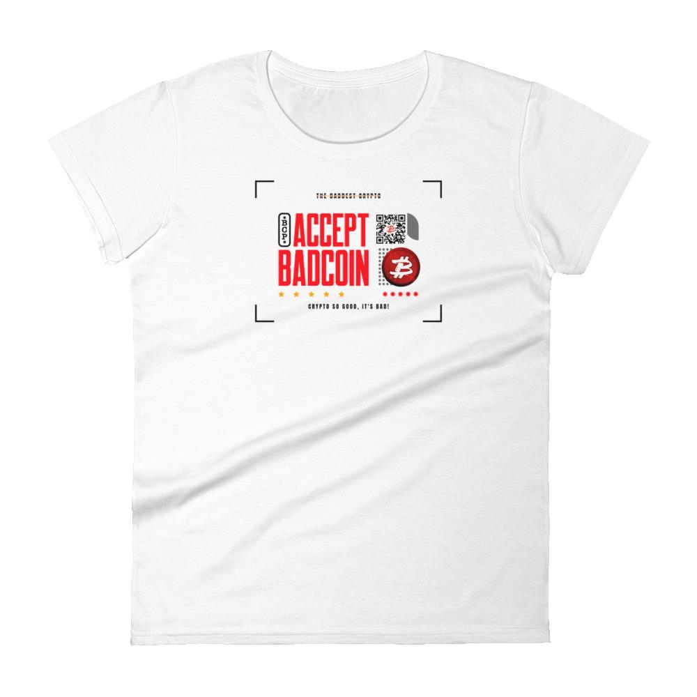 Do you love crypto? 😎 Want to show it in a new and cool way together with the baddest crew at <a href="/badcryptopod/">The Bad Crypto Podcast</a> ?! Then order this I Accept Badcoin, Women's short sleeve t-shirt today! Only available at btcwardrobe.com/products/i-acc…  😎 

Order now and STAY BAD! #staybad #badcryptopod