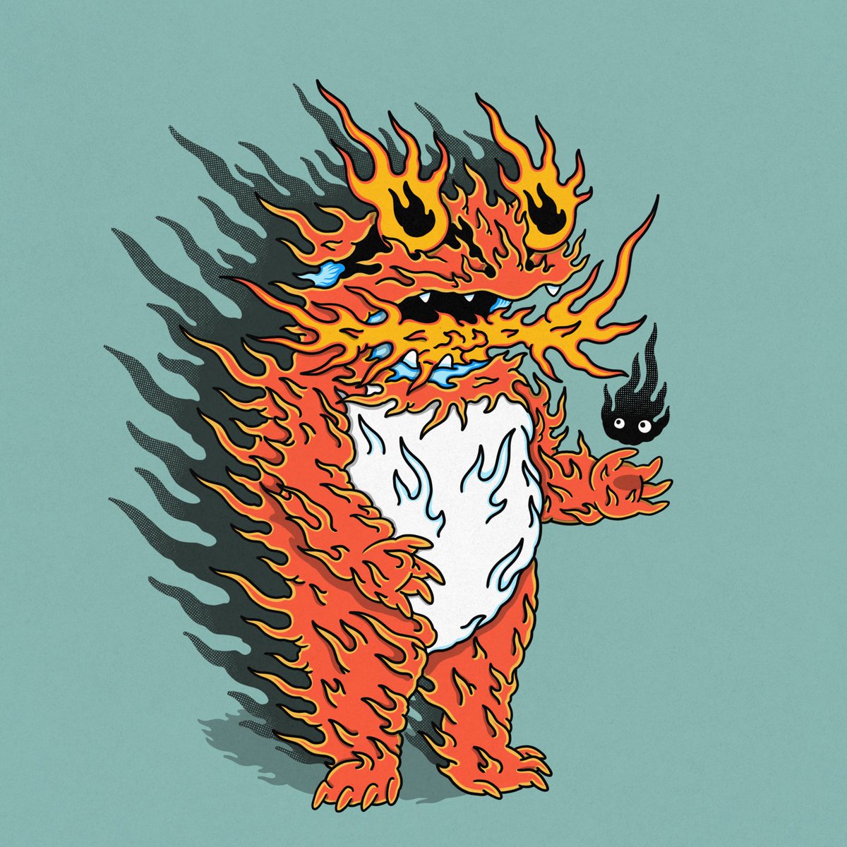 henbohenning's tweet photo. ⁦@AACNFT⁩ 1/1 special flame ghost frog https://t.co/STh2dl9WUt