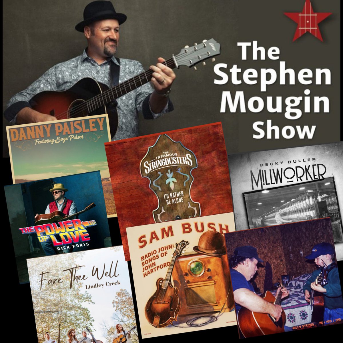 Join Stephen Mougin, Friday 7 PM EST: bluegrasscountry.org/the-stephen-mo… “The 1st hour is exclusively brand-new music followed by a mix of classic & recent tunes in the second hour.” Danny Paisley, Rick Faris, Lindley Creek, The Infamous Stringdusters Billy Strings, Becky Buller, & more!