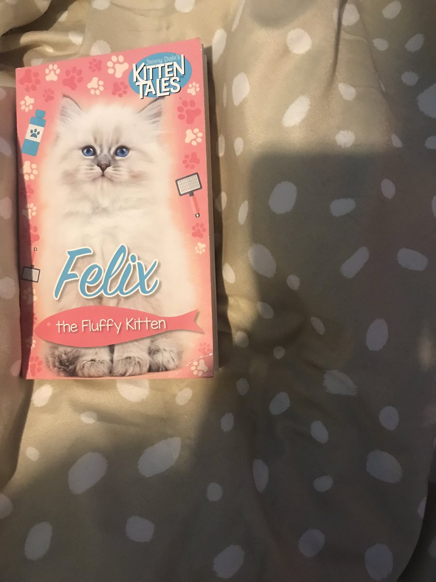 charleenfatima1's tweet photo. Astala with one of her favourite books for world book day - felix the fluffy kitten #HBtakeashelfie @HartleyBrookPri https://t.co/PfNH4Eub5i