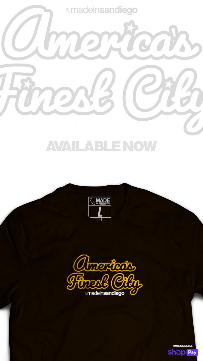 madeinsdco's tweet image. America’s Finest City San Diego Padres colorway… Available Now!  

madeinsd.co/products/ameri…

Shop Pay payment option is available now!  #madeinsd #madeinsandiego #sandiego #padresbaseball #padresst  #sandiegopadres